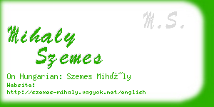 mihaly szemes business card